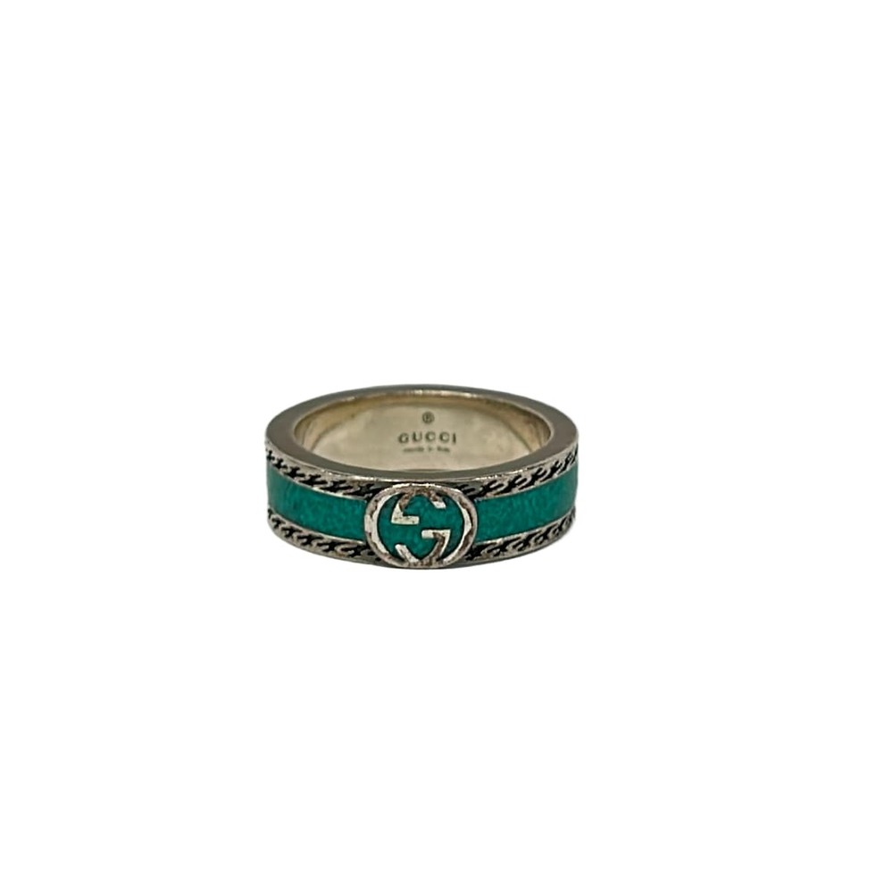 Gucci Interlocking G Ring Green